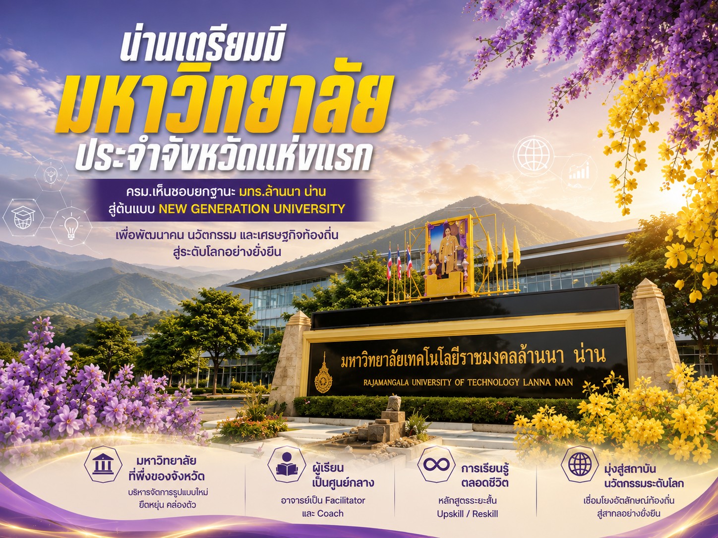 ข่าวดีชาวน่าน! ครม. ไฟเขียวจัดตั้ง "มหาวิทยาลัยประจำจังหวัดน่าน" มิติใหม่ของการศึกษาที่เปิดกว้างสำหรับคนทุกวัย