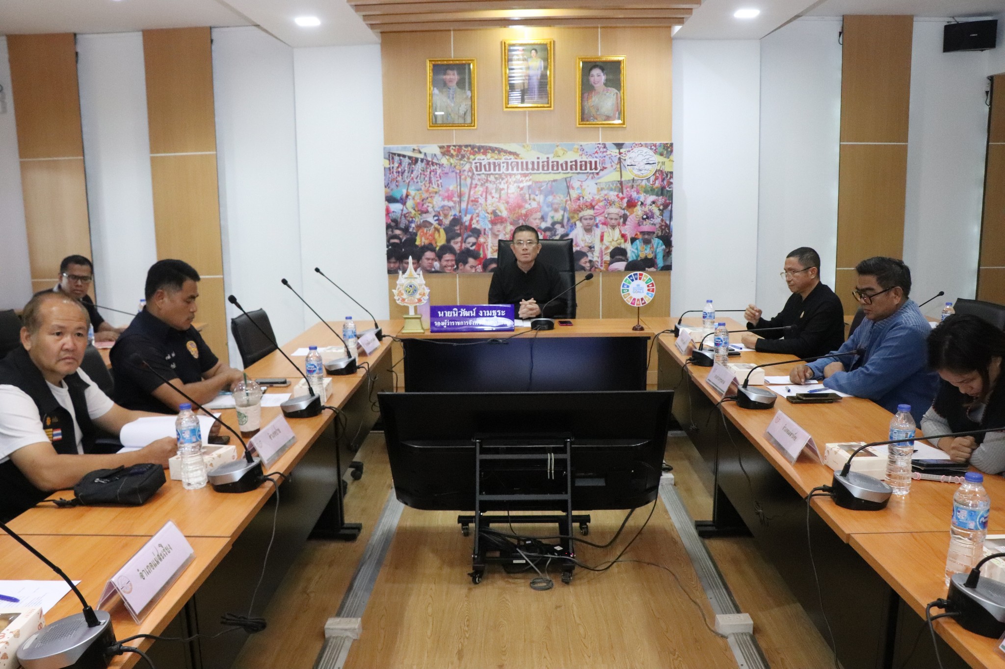 จังหวัดแม่ฮ่องสอน ร่วมการประชุมการขับเคลื่อนเครือข่ายกำนันและผู้ใหญ่บ้านในการสนับสนุนการทำงานของผู้ตรวจการแผ่นดิน และสำนักงานผู้ตรวจการแผ่นดิน ผ่านการประชุมออนไลน์ผ่านโปรแกรม Zoom meetings