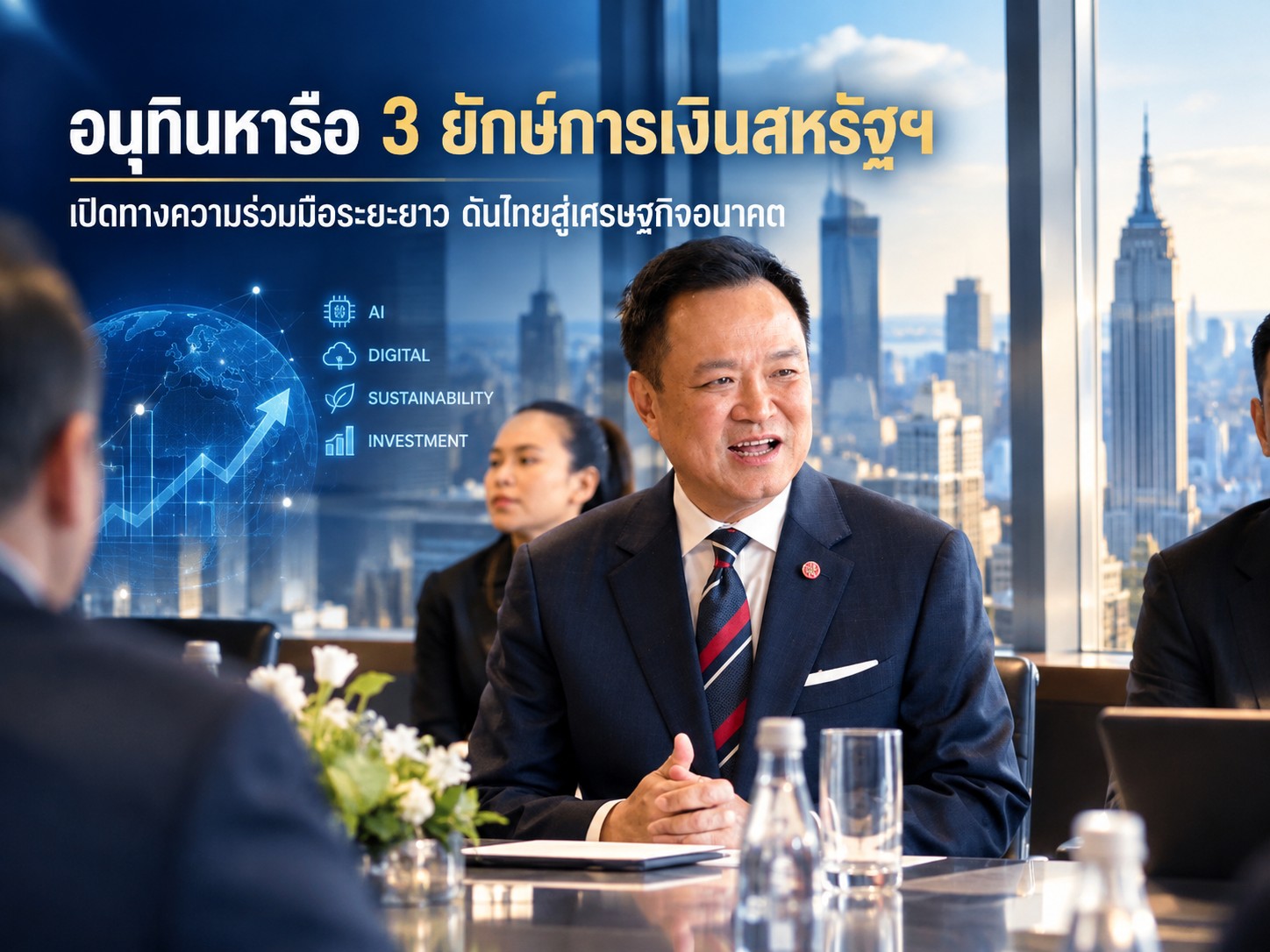 ไทยพร้อมรับการลงทุน ! นายกฯ พบ 3 สถาบันการเงิน/กองทุนชั้นนำอเมริกา- BofA - Microsoft- PIMCO มองหา พาร์ทเนอร์ ร่วมส่งเสริมเทคโนโลยีอนาคคตและความยั่งยืน