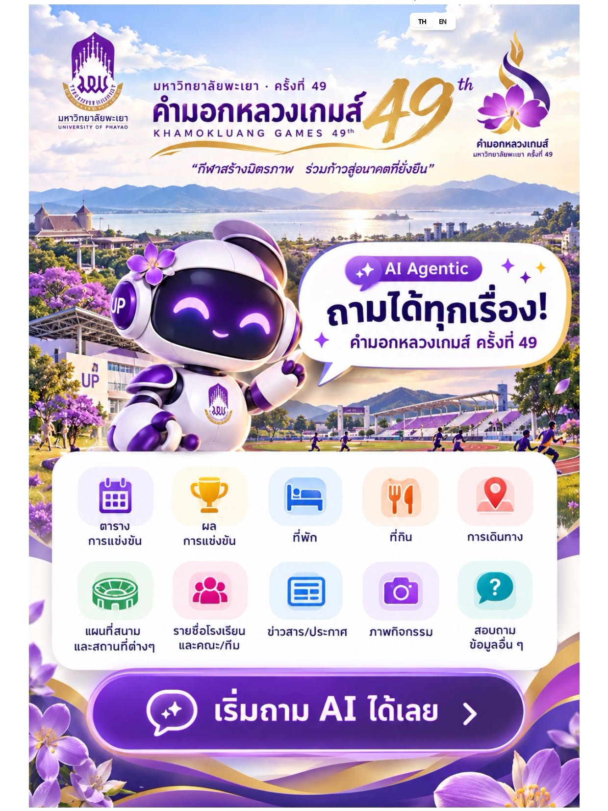 ม.พะเยา ต่อยอด Living Heritage AI เชื่อมกีฬา วัฒนธรรม และท่องเที่ยว รับงาน &ldquo;คำมอกหลวงเกมส์&rdquo; กระตุ้นเศรษฐกิจชุมชน